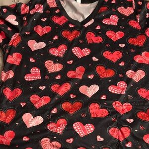 Heart Pattern scrub top